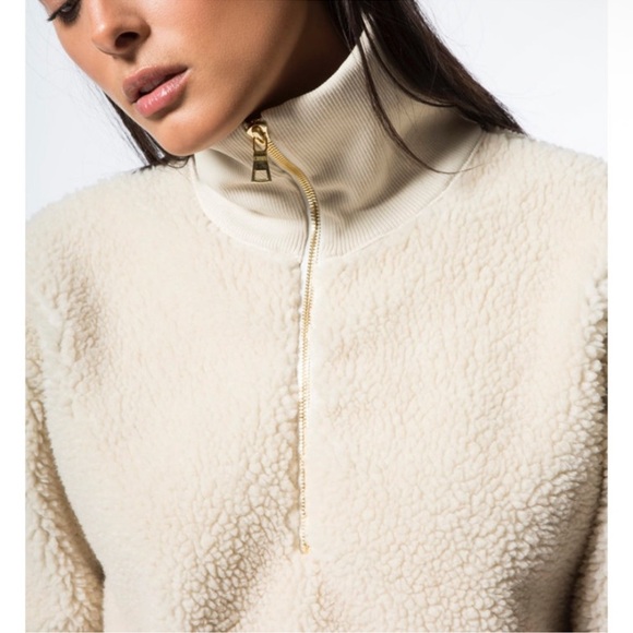 Varley Cream Quarter-Zip Sweatshirt - Picture 5 of 14